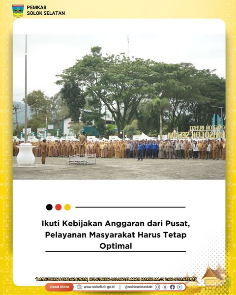 Ikuti Kebijakan Anggaran dari Pusat, Pelayanan Masyarakat Harus Tetap Optimal
