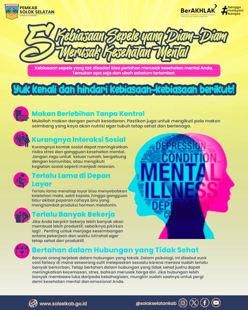 Tanpa disadari kita sering melakukan berbagai kebiasaan yang ternyata berdampak negatif pada dirii sendiri.