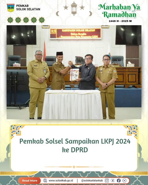 Pemkab Solsel Sampaikan LKPJ 2024 ke DPRD