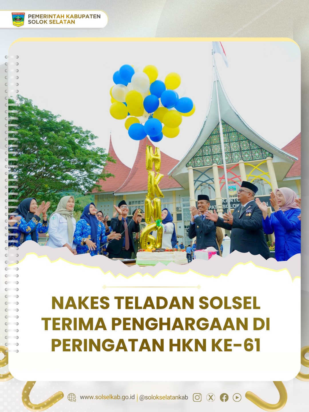 Nakes Teladan Solsel Terima Penghargaan di Peringatan HKN ke-61